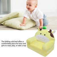 Cartoon Foldable Kids Sofa, Plush Foldable Kids Sofa, Childrens 2 In 1 Flip Open Couch, Kids Sofa Backrest Armchair, Cute Cartoon Lazy Sofa Childrens Flip Open Sofa Bed For Living Room(2 Tiers)