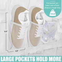 Tiblue Over The Door Shoe Organizer 35 Mesh Pockets Hanging Shoe Organizer Shoe Rack For Door Closet Entryway Bedroom Pantry Org