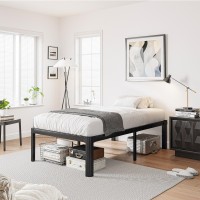 Nordicbed 18 Inch High Platform Twin Bed Frame No Box Spring Needed Metal Bed Frame Twin Noise Free Easy Assembly Heavy Duty