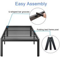 Nordicbed 18 Inch High Platform Twin Bed Frame No Box Spring Needed Metal Bed Frame Twin Noise Free Easy Assembly Heavy Duty