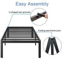 Nordicbed 16 Inch High Platform Twin Bed Frame No Box Spring Needed Metal Bed Frame Twin Noise Free Easy Assembly Heavy Duty