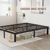 Nordicbed 12 Inch High Platform Queen Bed Frame No Box Spring Needed Metal Bed Frame Queen Size Noise Free Easy Assembly Hea