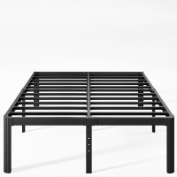 Nordicbed 16 Inch High Metal King Bed Frame No Box Spring Needed Heavy Duty King Size Bed Frame Platform Noise Free Easy Asse