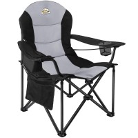 Colegence Oversized Camping Outdoor Heavy Duty Chair Support 400 Lbs Carry Bag Included, Heavy People Full Padded Folding Chairs With Lumbar Support, Cooler Bag, Mesh Cup Holder, Pocket For Lawn,Sport