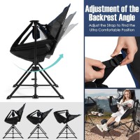 Happygrill Hammock Camping Chair Folding Camping Swinging Chair With Retractable Footrest, Cozy Head Pillow, Carrying Bag, Portable Lightweight Rocking Chair For Camping Fishing Picnic