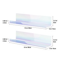 Rrg 15 Inch Acrylic Floating Shelves 2 Pack Kids Floating Bookshelf Wall Mounted Display Shelf For Books Kids Room Nursery B