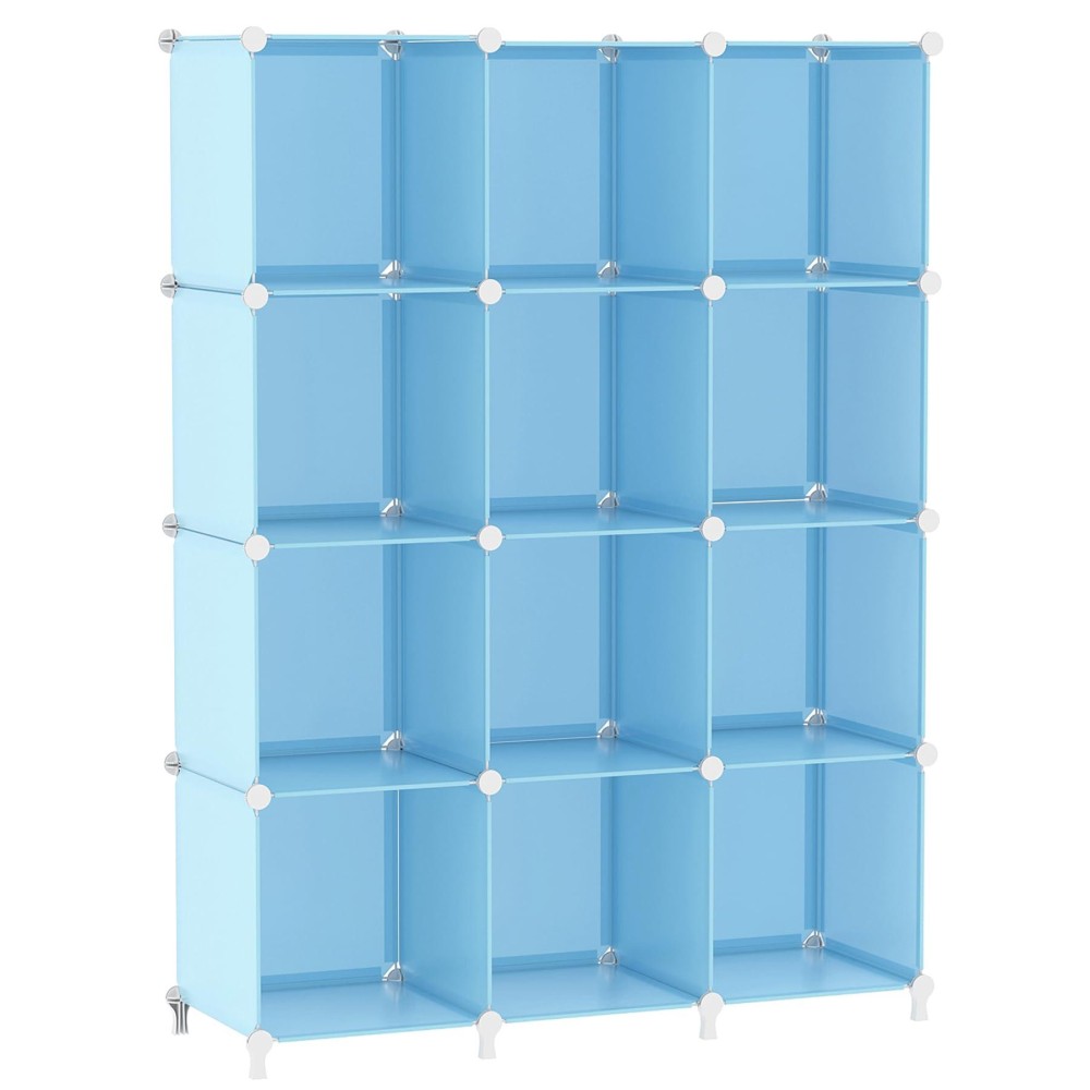 Awtatos Cube Storage Organizer Protable Closet Organizers And Storage For Kids Diy Stackable 12 Cube Storage Shelves Clothes Org