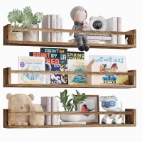 Fixwal Nursery Book Shelves For Kids Rooms 236 Inch Floating Bookshelves For Wall Set Of 3 Baby Nursery Decor Solid Wood Wal