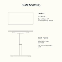 Flexispot En1 One Piece Standing Desk 48 X 24 Inches Height Adjustable Desk Electric Stand Up Desk Home Office Table For Comput