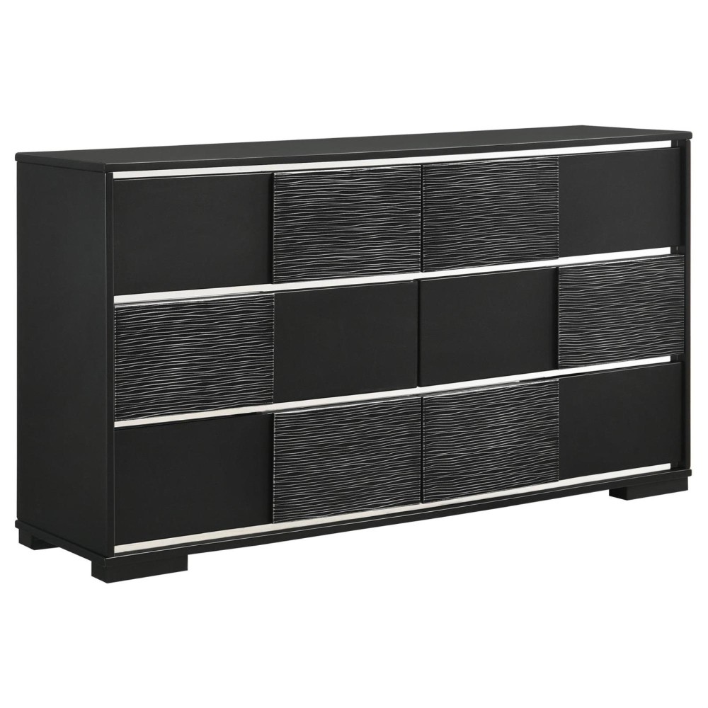 Blacktoft 6drawer Dresser Black