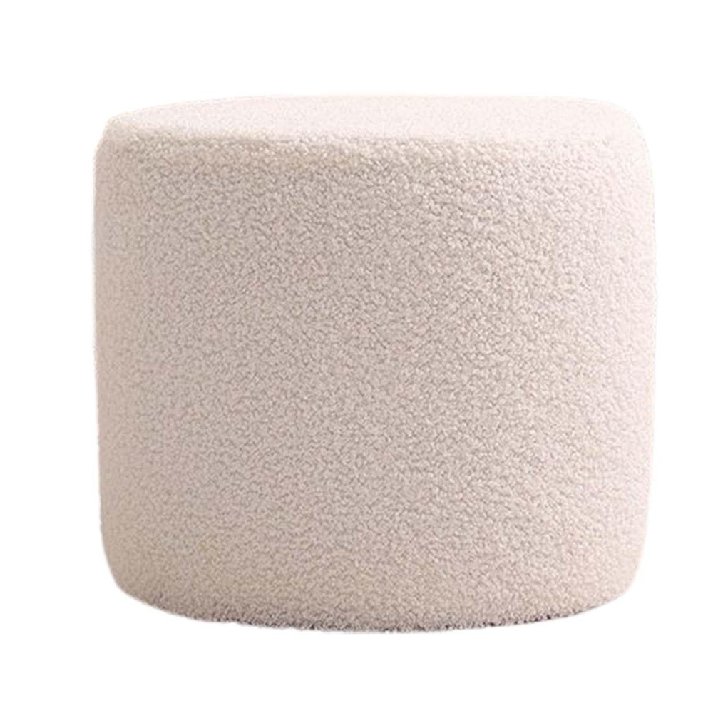 Ottoman Stool Sofa Tea Stool Non Slip Stool Padded Seat Foot Stool Seat Chair Foot Rest Small Footstool for Office Entryway Bedroom (White)