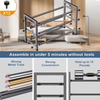 Bumusty 3Tier Expandable Shoe Rack For Closet 1833 Adjustable Shoe Rack For Small Space Small Shoe Organizer For Front Do