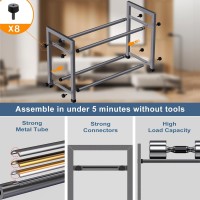 Bumusty 2Tier Expandable Shoe Rack For Closet 1833 Adjustable Shoe Rack For Small Space Small Shoe Organizer For Front Do