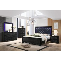 Penelope 5piece Queen Bedroom Set Midnight Star and Black