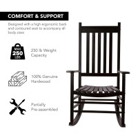 Shine Company Vermont Rocking Chairs Outdoor Front Porch Rocker Set Of 2 Black