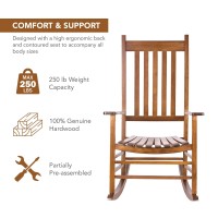 Shine Company Vermont Rocking Chairs Outdoor Front Porch Rocker Set Of 2 Oak