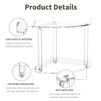 Sezanrpt 2 Tier Countertop Corner Organizer Shelf 7X7X8 Inch Acrylic Bathroom Organizer Corner Shelf For Countertop Clear Vani