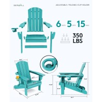 Serwall Adjustable Folding Adirondack Chair Reclining Adirondack Chair With Cup Holder Aruba