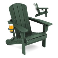 Serwall Adjustable Folding Adirondack Chair Green