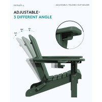 Serwall Adjustable Folding Adirondack Chair Green