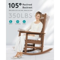 Serwall Outdoor Rocking Chair Brown