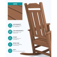 Serwall Outdoor Rocking Chair Brown