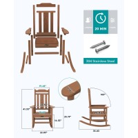 Serwall Outdoor Rocking Chair Brown