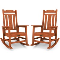 Serwall Outdoor Rocking Chair Orange Set Of 2