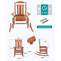 Serwall Outdoor Rocking Chair Orange Set Of 2