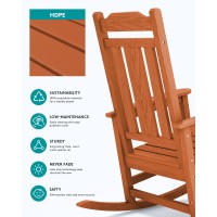 Serwall Outdoor Rocking Chair Orange Set Of 2