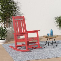 Serwall Outdoor Rocking Chair Red Set Of 2