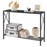 Tajsoon Console Table 2Tier Entryway Table 418 L Narrow Sofa Table With Shelves Entrance Table For Hallway Entryway Livi