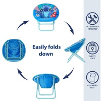 Idea Nuova Disney Stitch 19 Frame Folding Toddler Saucer Chair With Cushion Ages 3