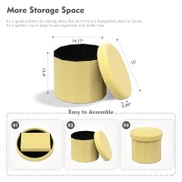 B Fsobeiialeo Storage Ottoman Cube Round Ottomans With Storage Foot Stool Footrest For Lving Room Boucle Ottoman Seat For Dorm