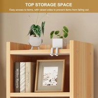 NENAGGE 71 Inch Tall White Bookcase, Modern Cube Bookshelf 6 Shelf Bookcases, Large Open Display Shelves Storage Organizer for Living Room, Bedroom, Library, Home Office,Natural