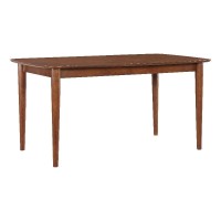 Comfort Pointe Bonito 59-Inch Rectangular Walnut Wood Finish Leg Dining Table