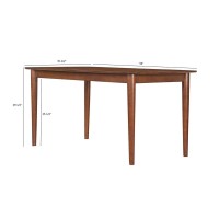 Comfort Pointe Bonito 59-Inch Rectangular Walnut Wood Finish Leg Dining Table