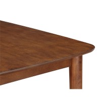 Comfort Pointe Bonito 59-Inch Rectangular Walnut Wood Finish Leg Dining Table