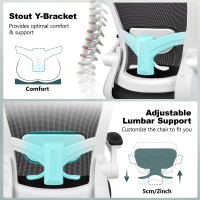 Felixking Drafting Chair Ergonomic Tall Office Chair Breathable Mesh Chair With Adjustable Footrest Ring Lumbar Support Flipup