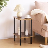 Apicizon 2 Tier End Table Set Of 2 Boho Side Table With Storage Shelf Nightstand Bedside Table For Small Spaces Bedroom Livi