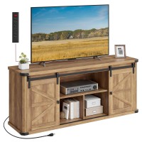 Vasagle Tv Stand For Tvs Up To 65 Inches Farmhouse Entertainment Center With Sliding Barn Doors Tv Console Table For Living Ro