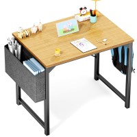 Olixis Small Computer Desk 32 Inch Home Office Work Study Writing Student Kids Bedroom Wood Modern Simple Table With Storage Bag