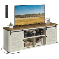 Vasagle Tv Stand For Tvs Up To 75 Inches Farmhouse Entertainment Center With Sliding Barn Doors Tv Console Table For Living Ro