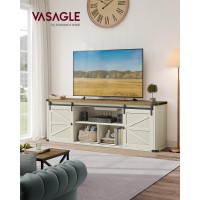 Vasagle Tv Stand For Tvs Up To 75 Inches Farmhouse Entertainment Center With Sliding Barn Doors Tv Console Table For Living Ro