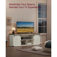 Vasagle Tv Stand For Tvs Up To 75 Inches Farmhouse Entertainment Center With Sliding Barn Doors Tv Console Table For Living Ro