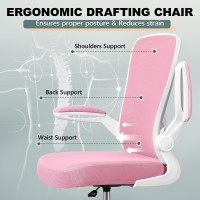 Felixking Drafting Chair Ergonomic Tall Office Chair Breathable Mesh Chair With Adjustable Footrest Ring Lumbar Support Flipup