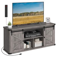 Vasagle Tv Stand For Tvs Up To 65 Inches Farmhouse Entertainment Center With Sliding Barn Doors Tv Console Table For Living Ro