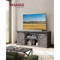 Vasagle Tv Stand For Tvs Up To 65 Inches Farmhouse Entertainment Center With Sliding Barn Doors Tv Console Table For Living Ro