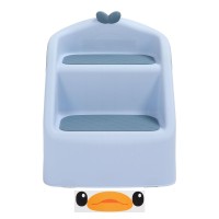 2 Step Stool 3 In 1 Toilet Potty Training Stool Slip Proof Folding 2 Step Sink Bathroom Toilet Stool For Potty Training With Safety Lock Kitchen Helper Stool (Blue)