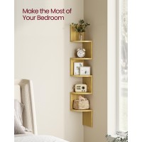 Vasagle Corner Shelf Wall Mount 5Tier Floating Corner Bookshelf Plant Shelf For Bedroom Living Room Bathroom Home Office